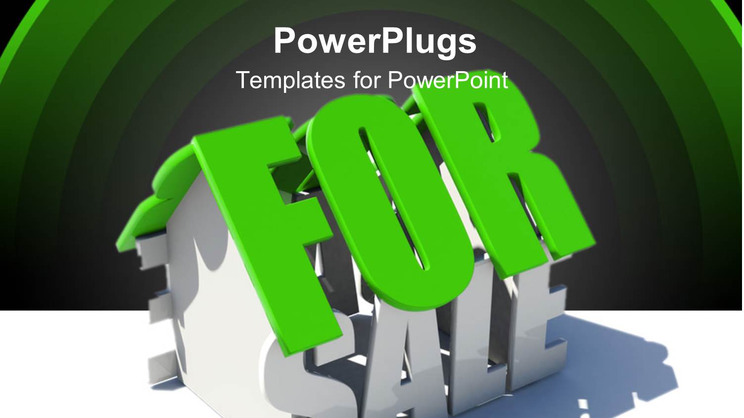 3D Green and White Graphics with Text which Spells Out the Word