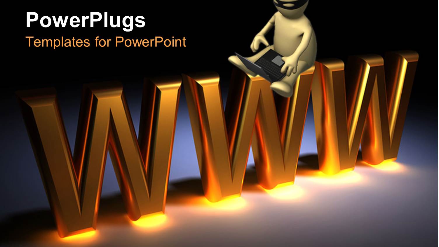 a 3d Human Character with an Open Laptop and a Text with Text which Spells Out the Word