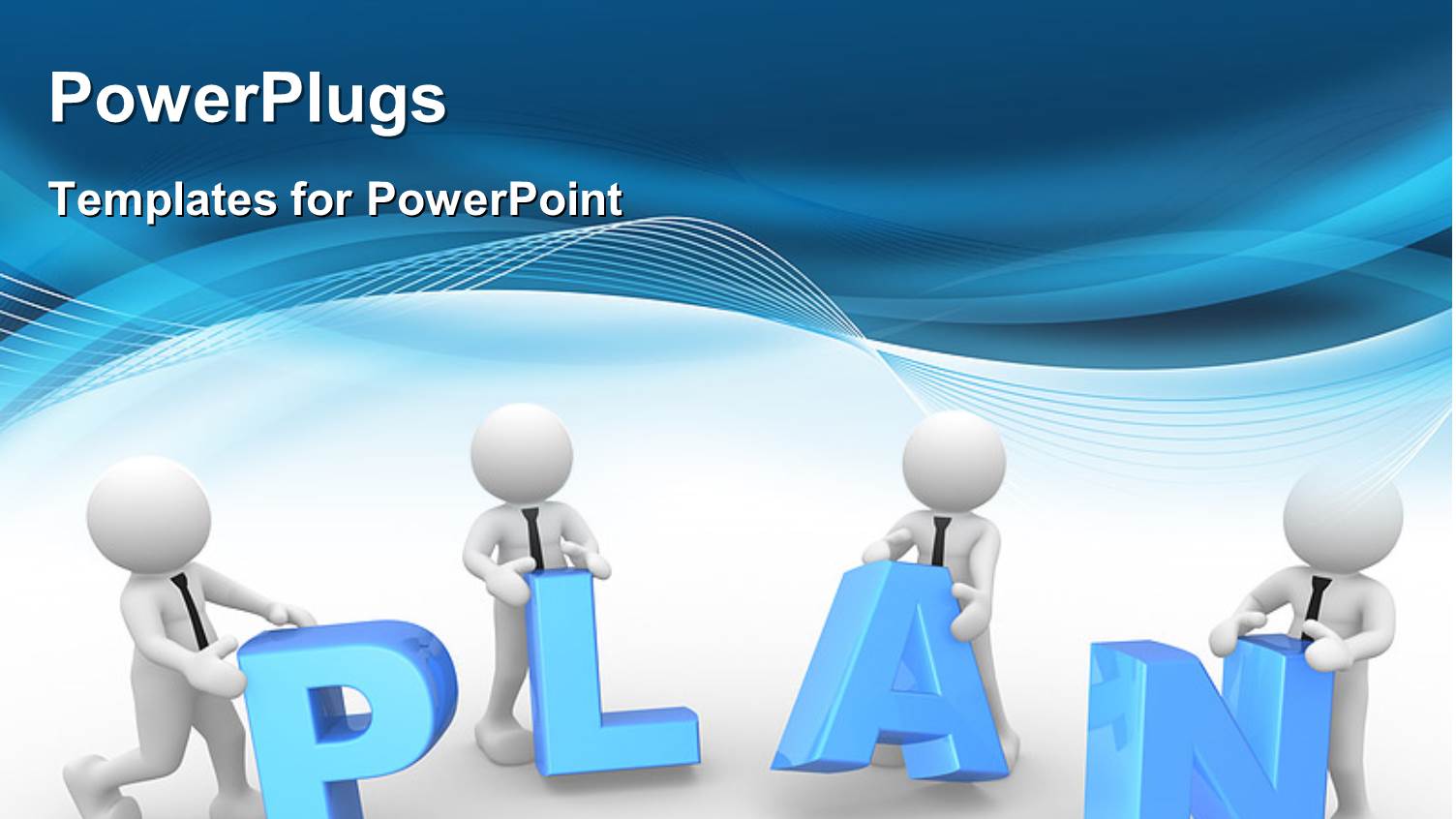 3D Human Characters Collaborating on a Plan with Nice Blue Waves in the Background