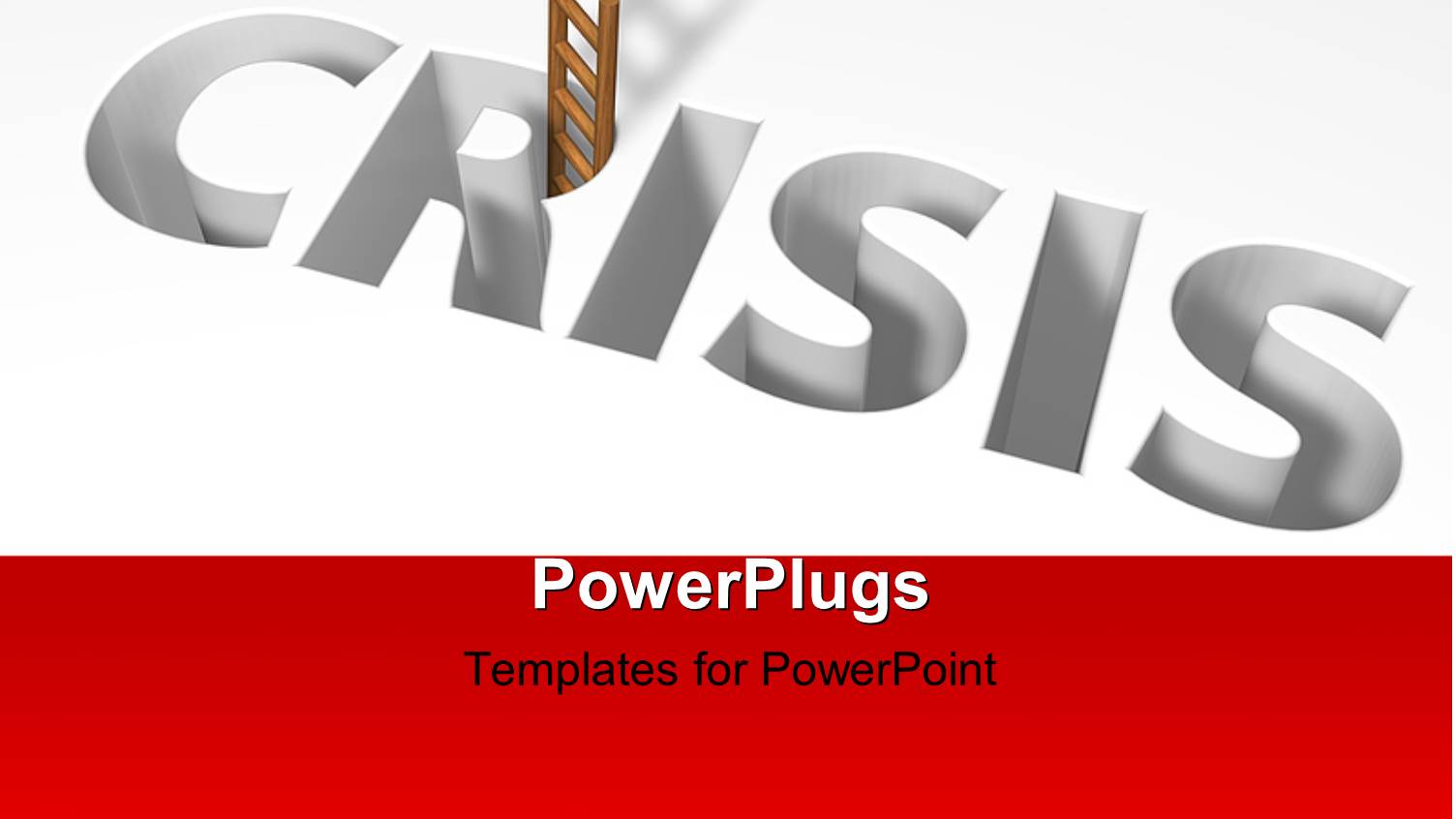 3d Image Depicting Crisis Using Ladder