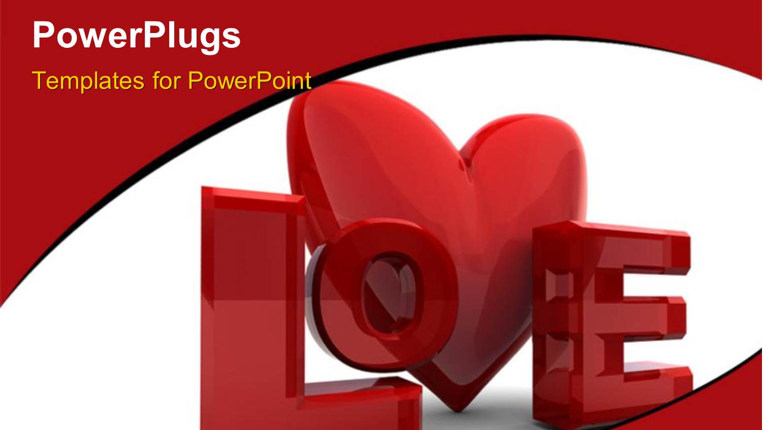 3D Love Symbol Over Plain White Background