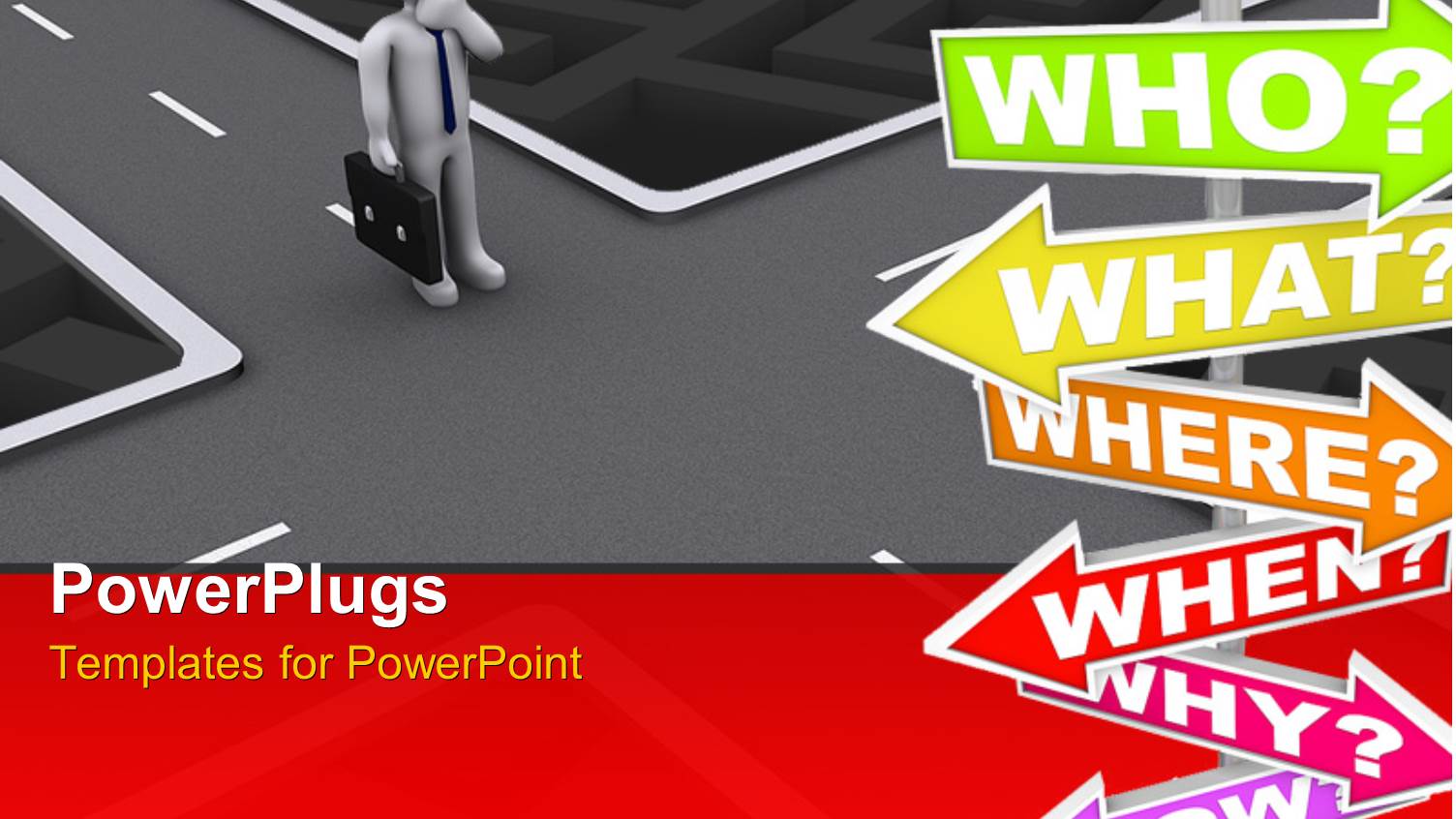 3D Man at Crossroad Confused at which Path to Thread 