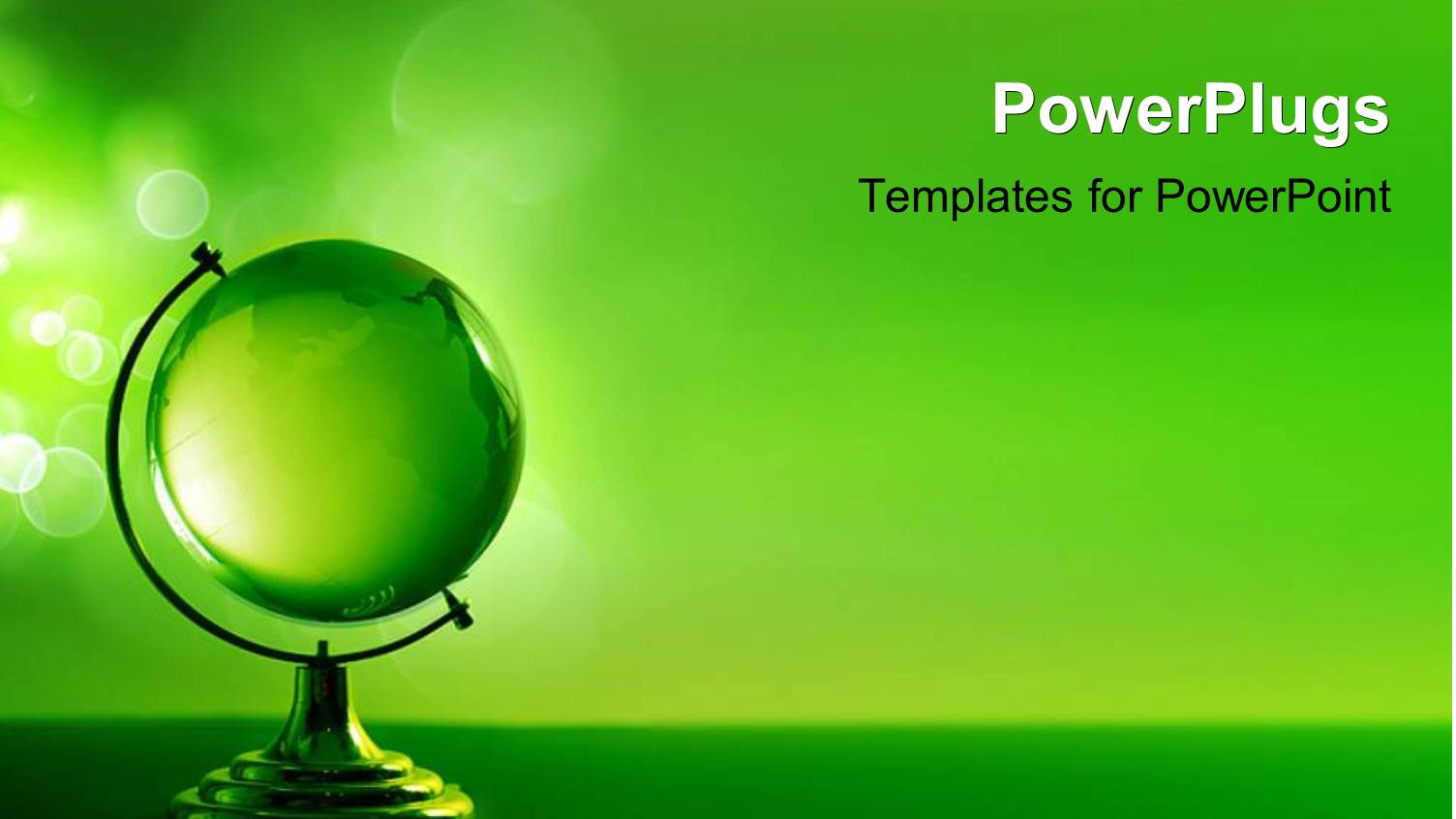 3D Model of Green Glass Globe on Green Background