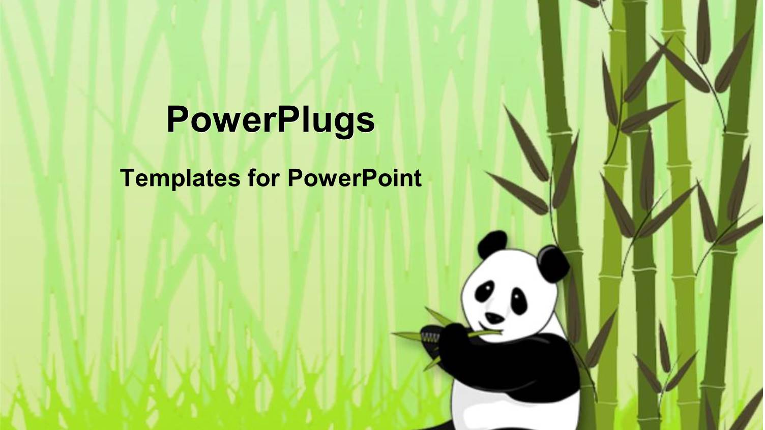 3D Panda Resting on Sugar Cane Stick  Eating from Sugar Cane