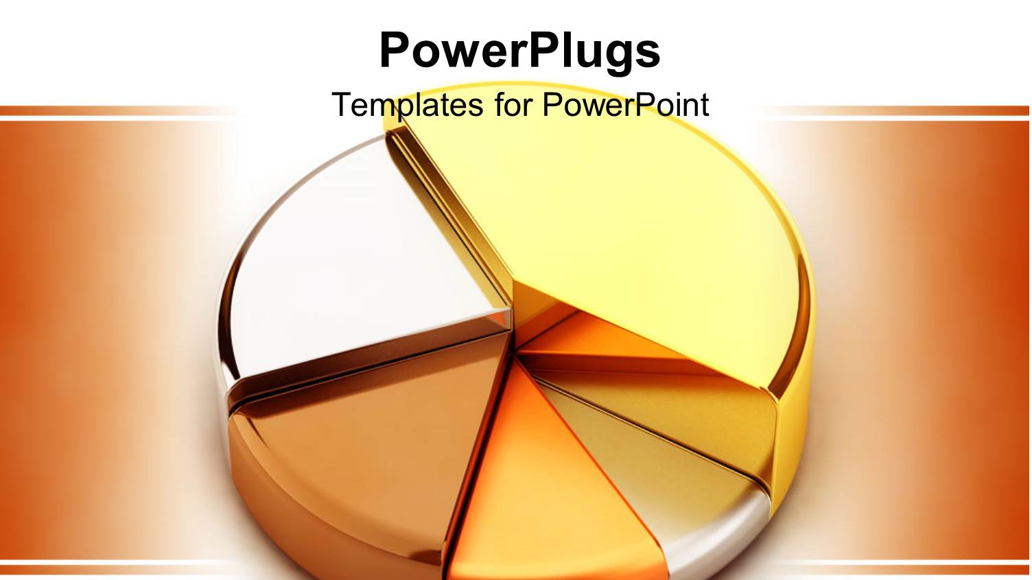 3D Pie Chart Made of Precious Metals, Gold, Silver, Bronze, Copper