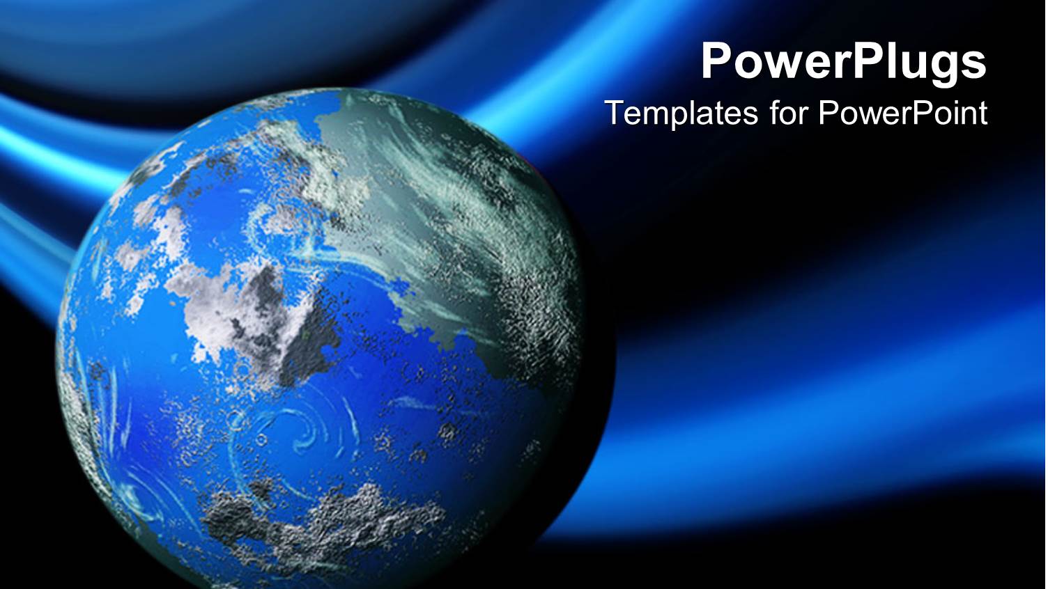 3D Planet Earth, Globe on Blue and Black Background