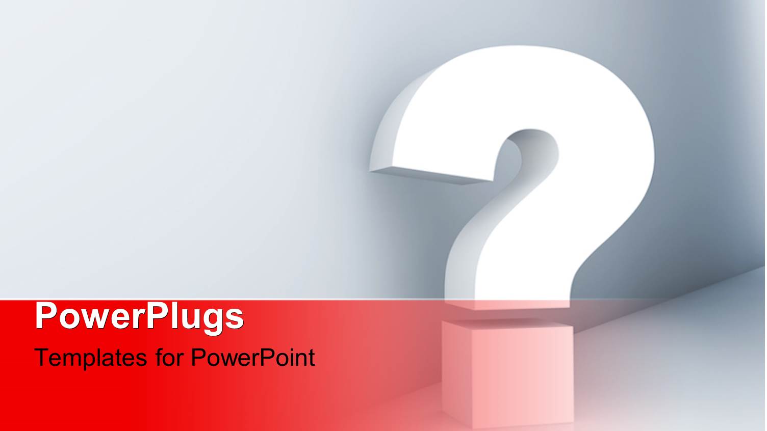 3D Question Mark in a Corridor with White Walls