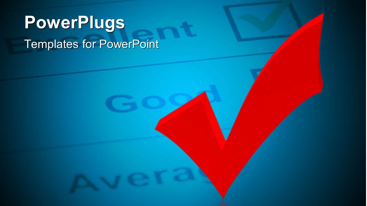 3D Red Check Mark Tick on Grade Paper Excellent Good Average