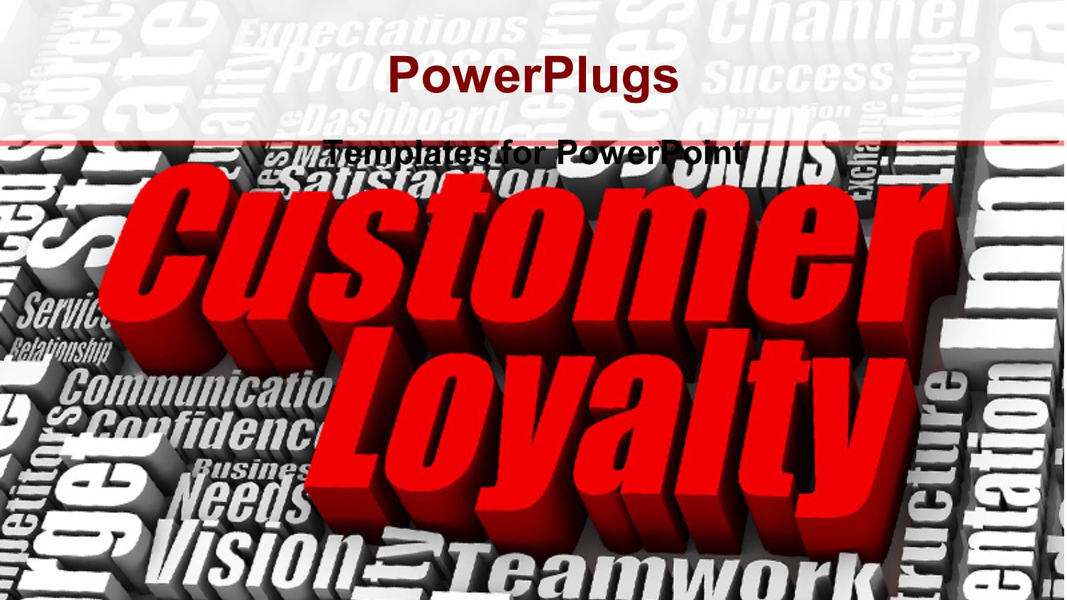 3D Rendered Business Terms with large Red Colored Text CUSTOMER LOYALTY