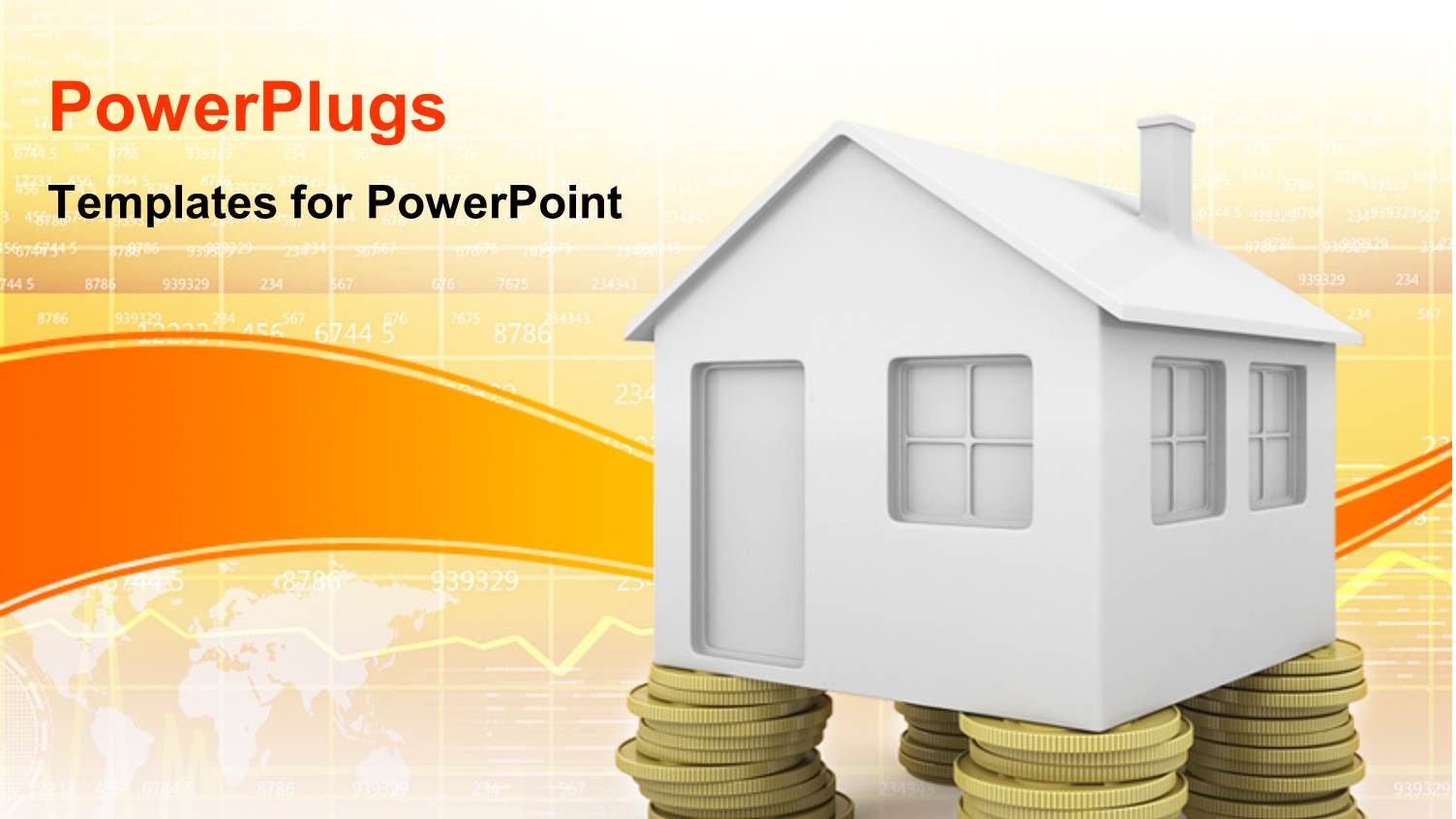 3D Rendered House Standing on Coin Pillars Depicting Real Estate Investment