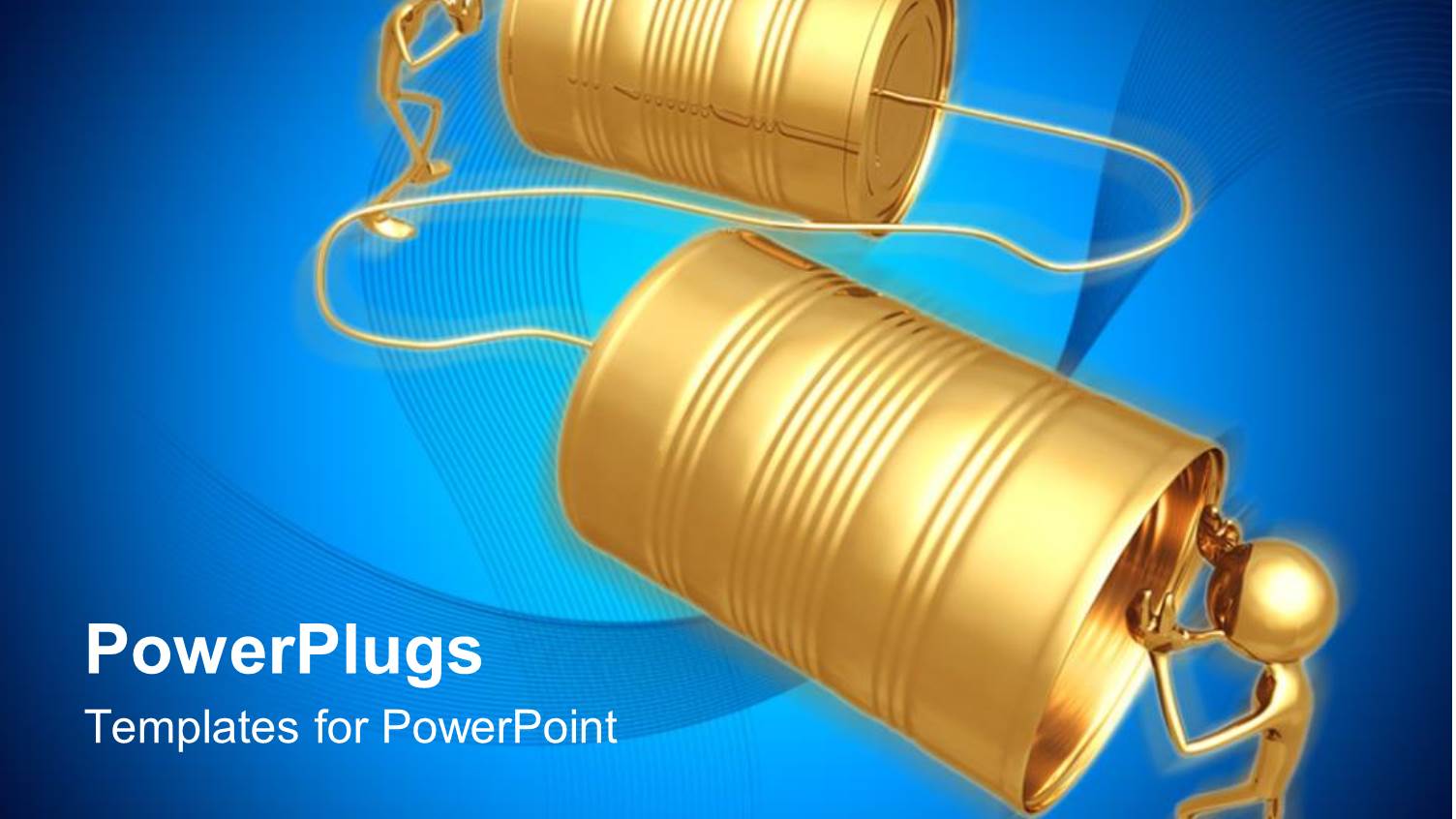 3D Representation of Men Communication Through Drums Connected with Hollow Cord