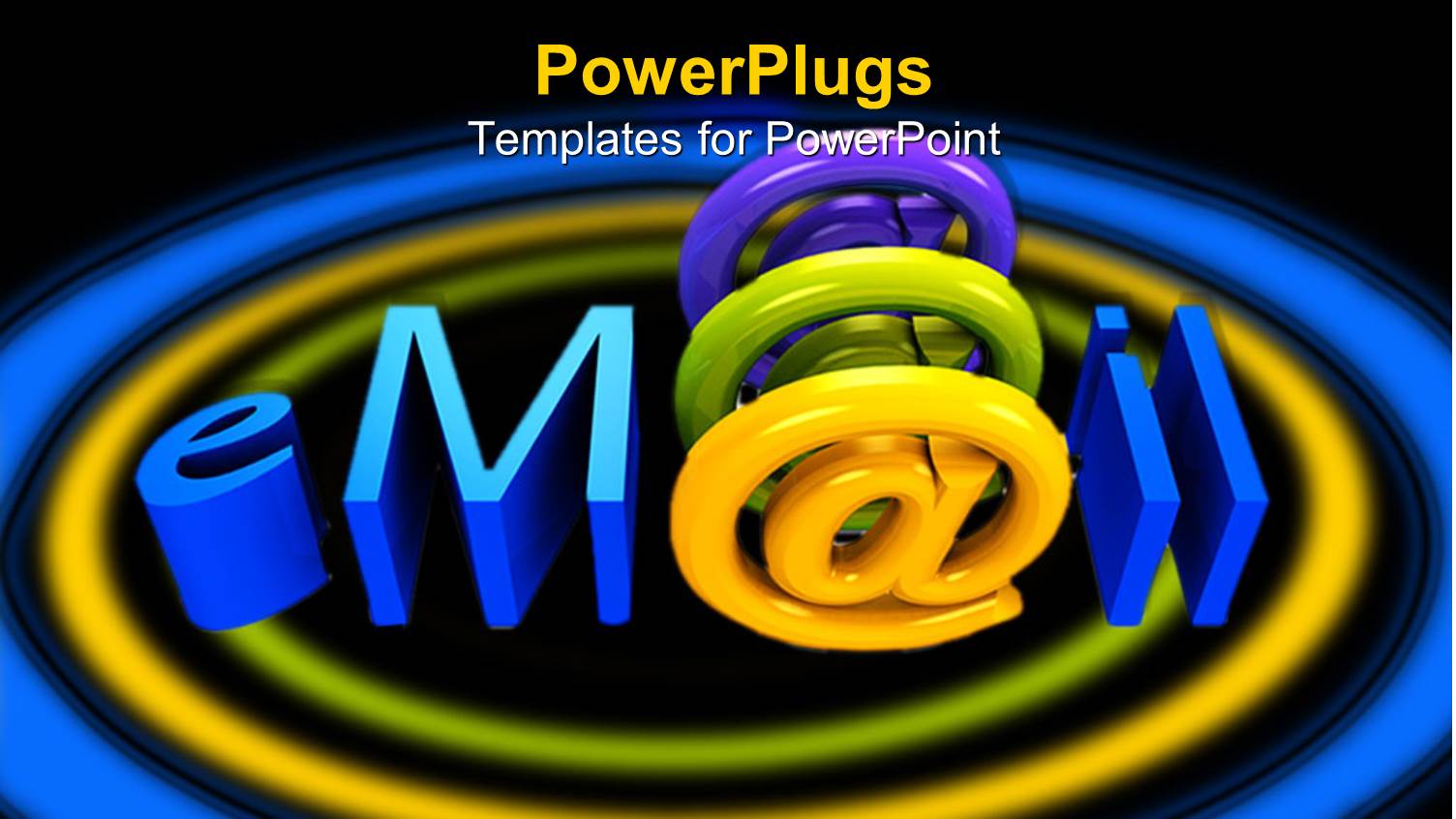 3D Text of 'Email' with Colorful Email Symbols