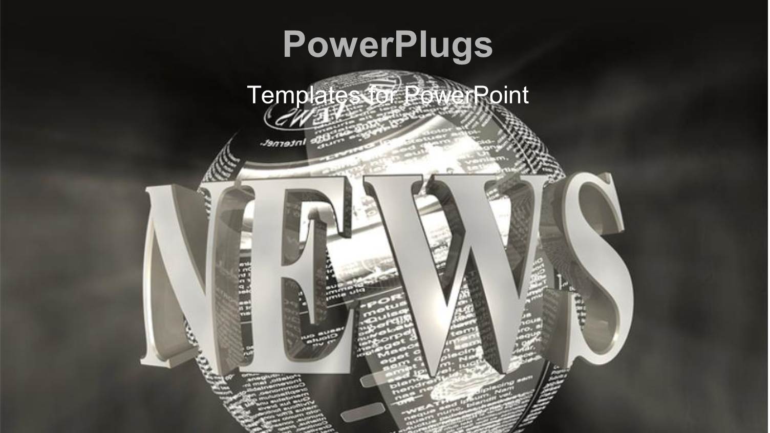 3D Word NEWS Around Earth Globe with News Articles Over Grey Background