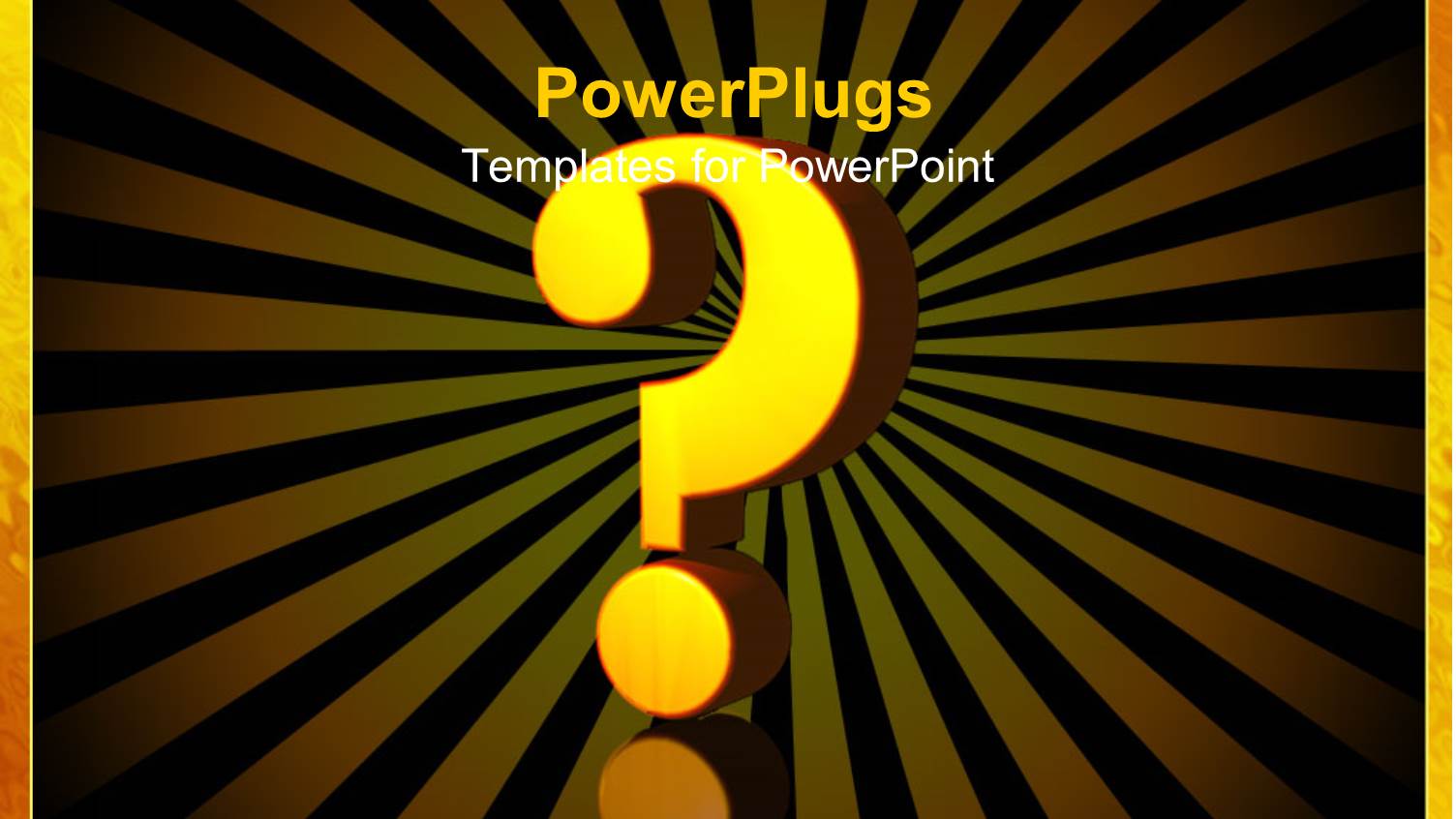 3D Yellow Question Mark Sign on Black and Yellow Background