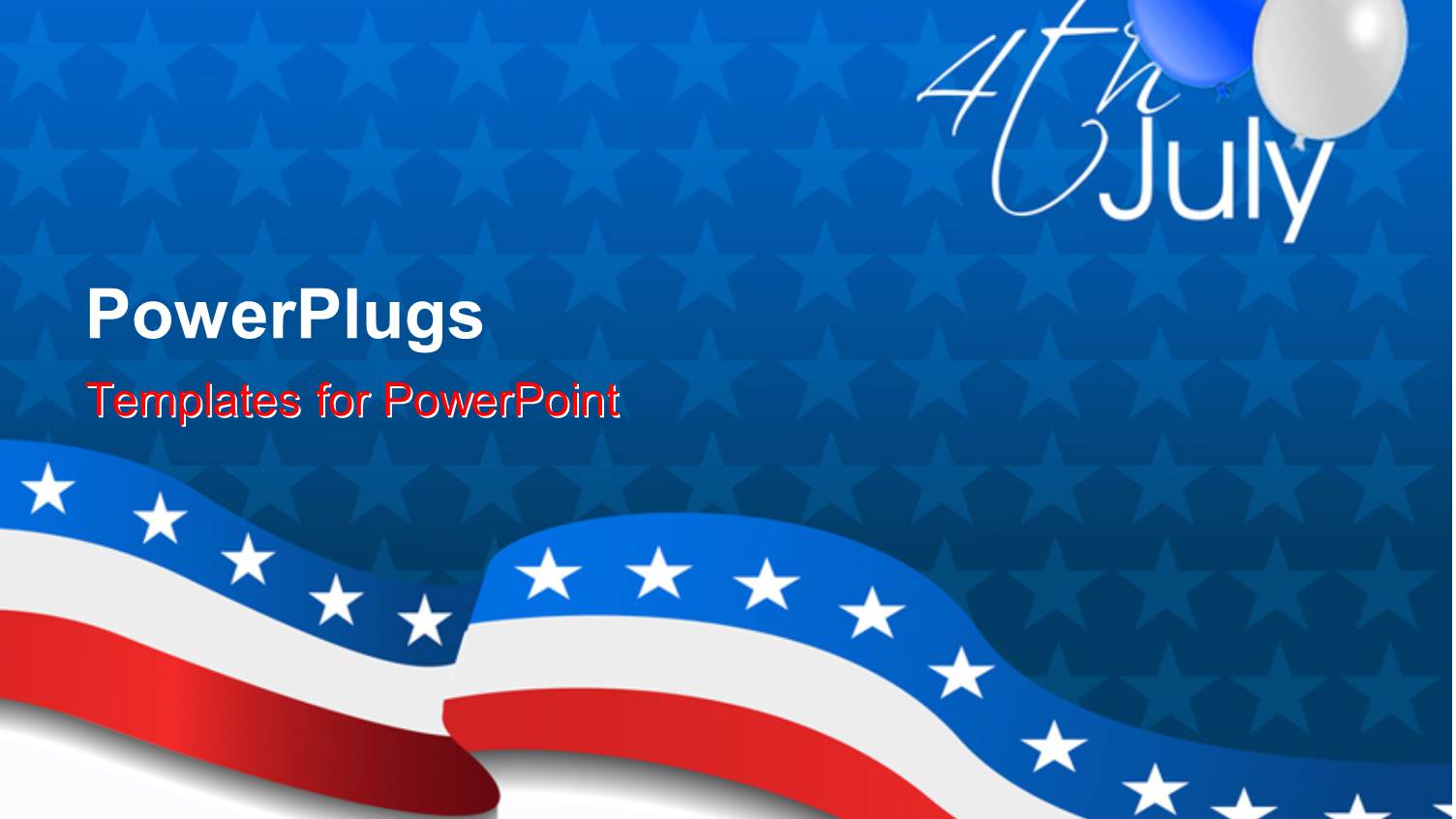 4th July American Independence, with Flag