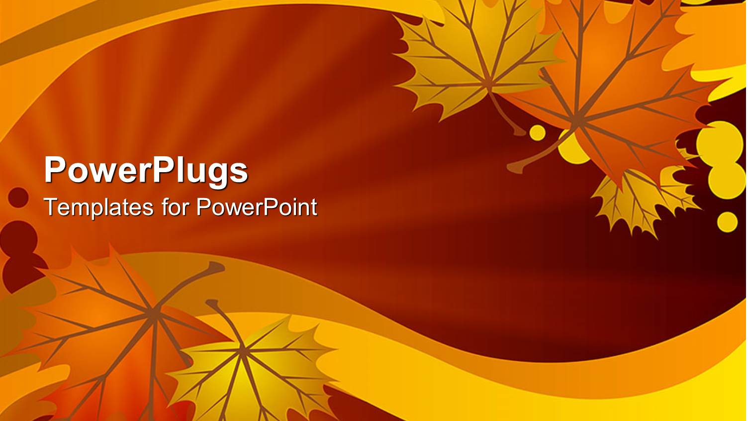 Abstract Autumn Leaves on Warm Background