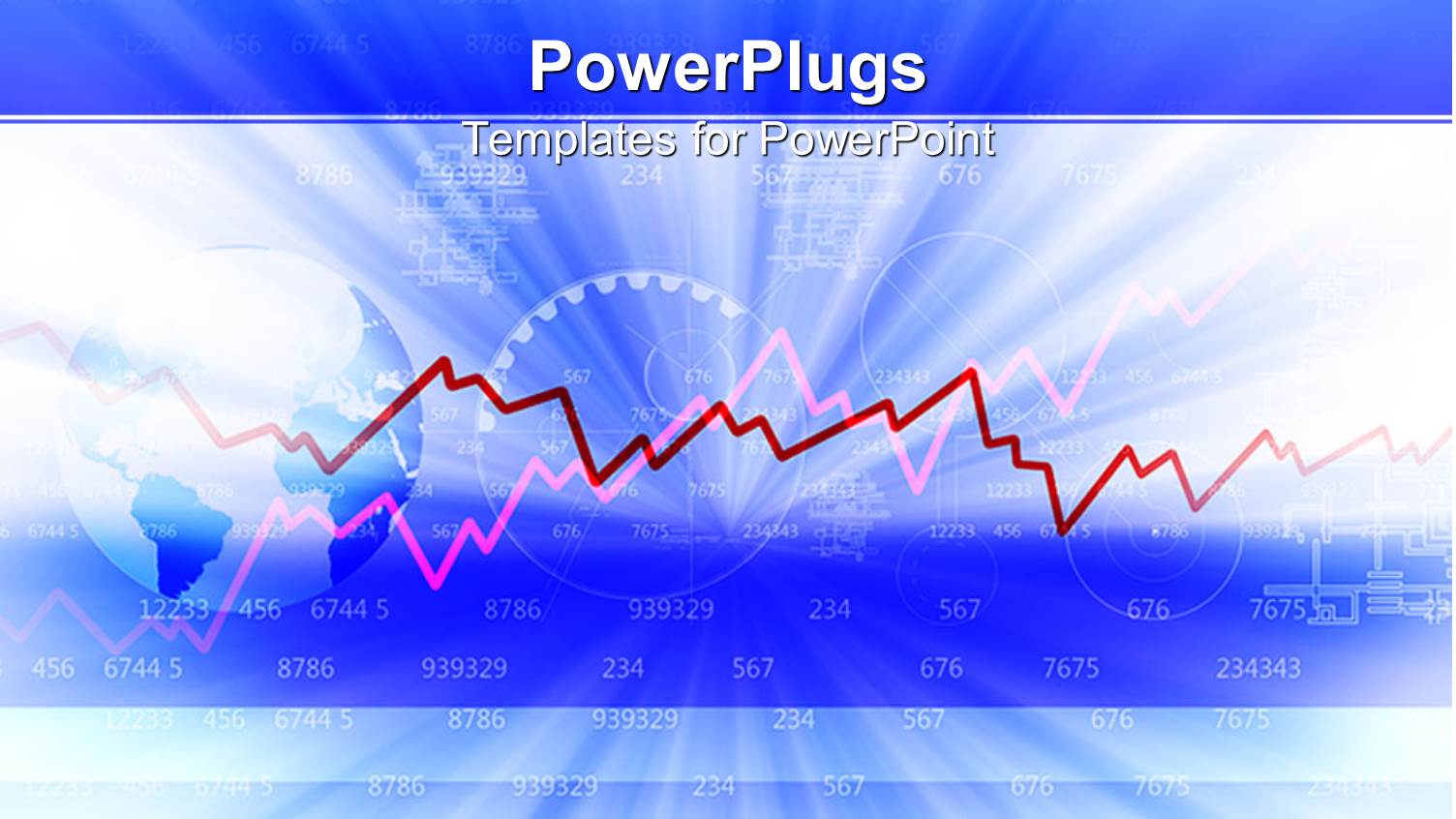Abstract Background of an Earth Globe and Symbols with Wave Lines