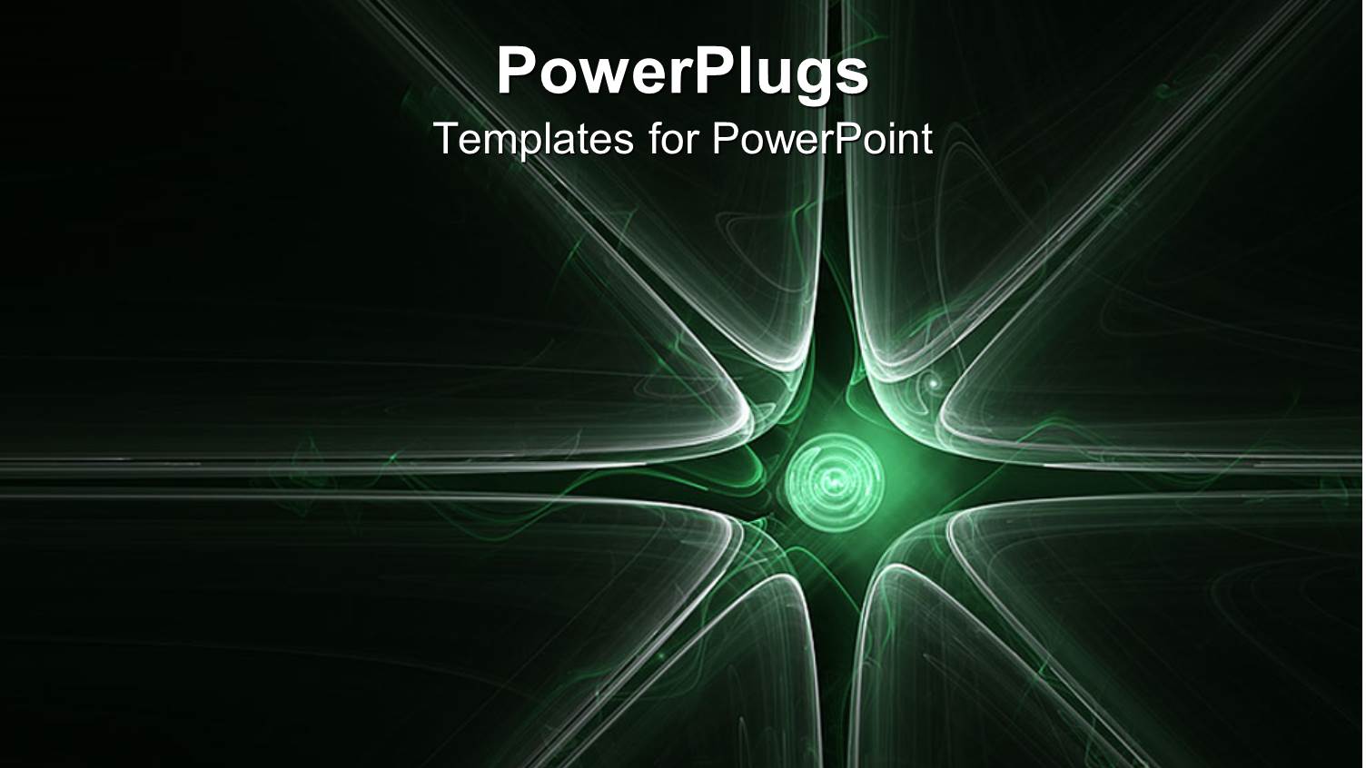 Abstract Background with Green Spiral and Sunburst