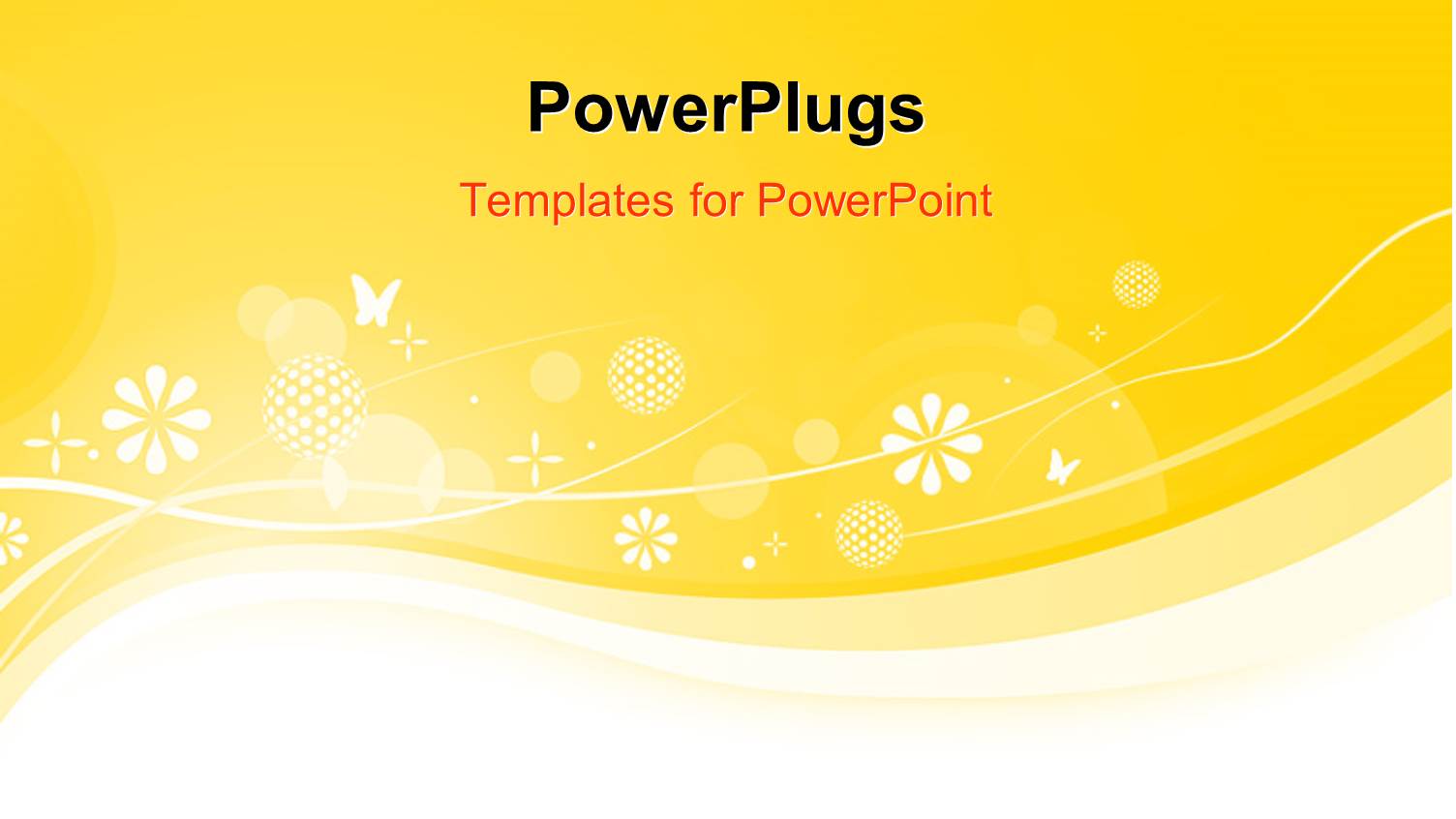 Abstract Background with Snowflakes and Butterflies on Yellow Surface