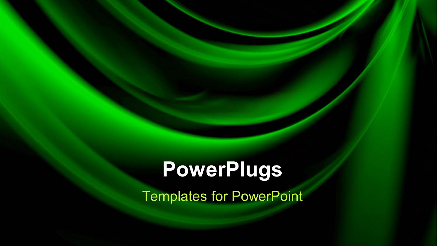 Abstract Beautiful Green Folds Over Black Background 