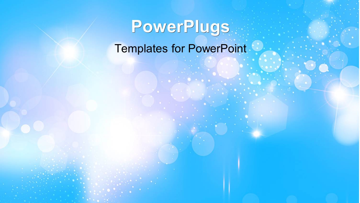 Abstract Blue Background with Light Sparkles and Glowing Stars