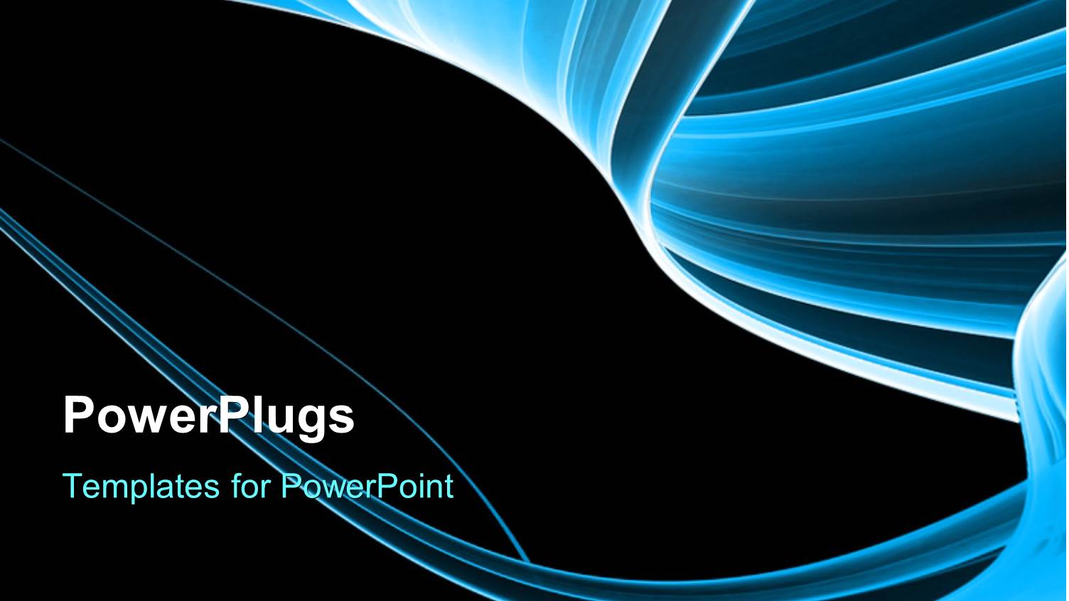 Abstract Blue Spiral  Glowing Design on a Black Background