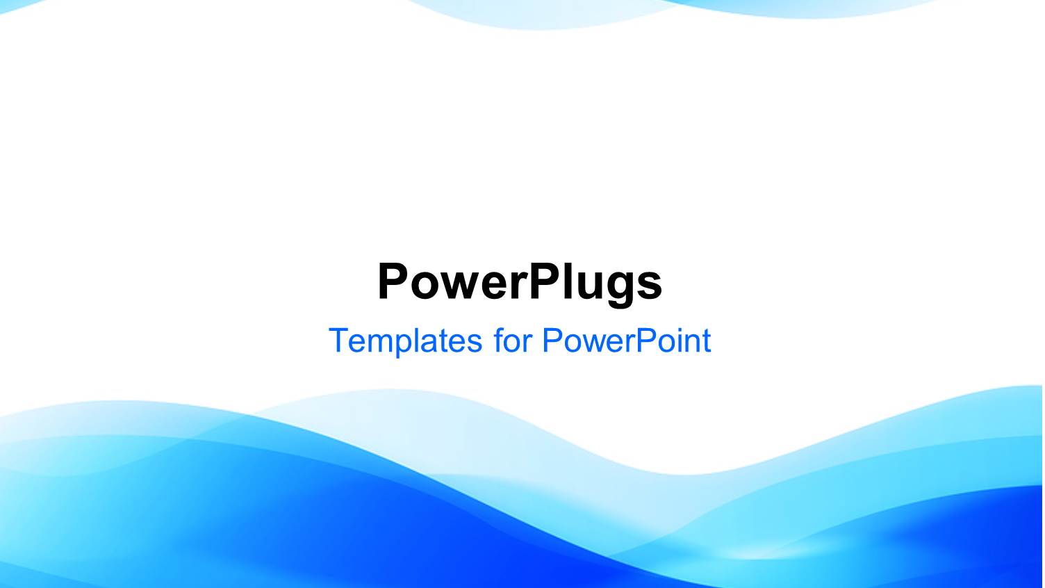 Abstract Blue Waves on White Background