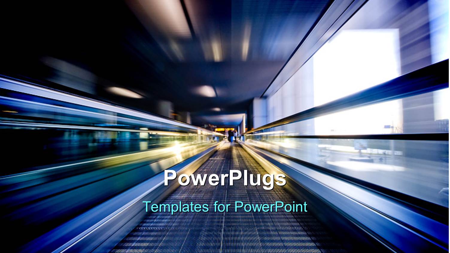 Abstract Blur Depiction of a Moving Escalator