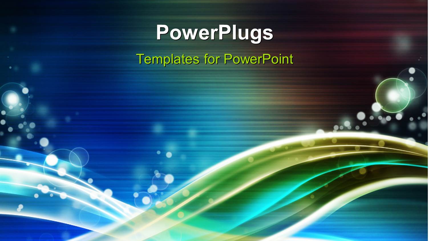 Abstract Bubbles and Wave Pattern on Striped Blue Background