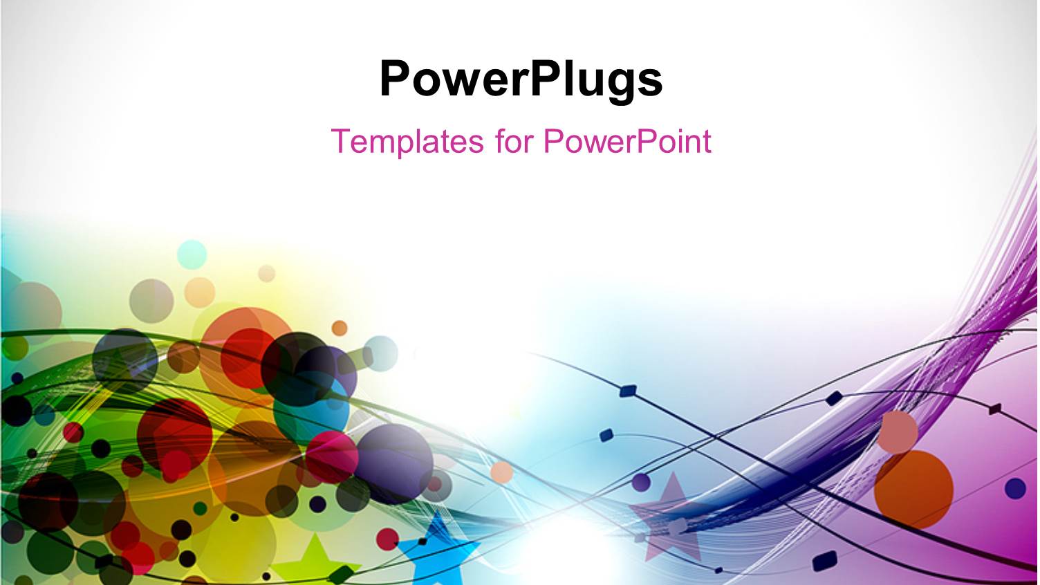 Abstract Circles, Stars and Curves with Different Colors