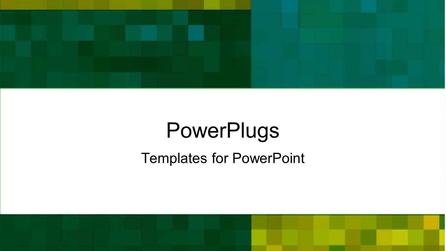 Abstract Collage of Pixel Colored Yellow Green Teal Blue Background