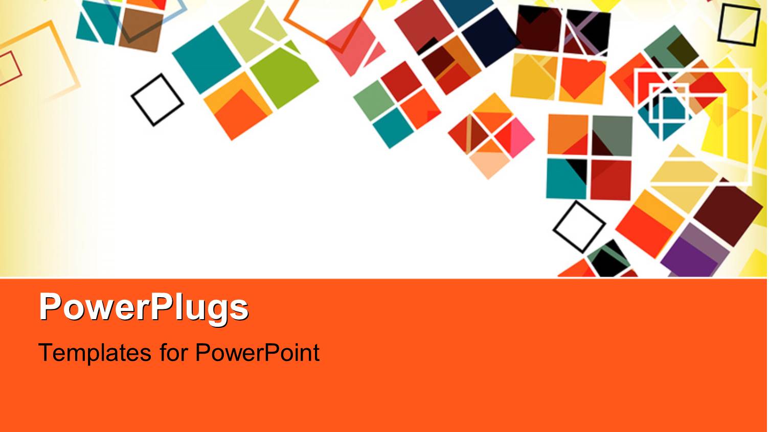 Abstract Colorful Shapes Over Yellow and White