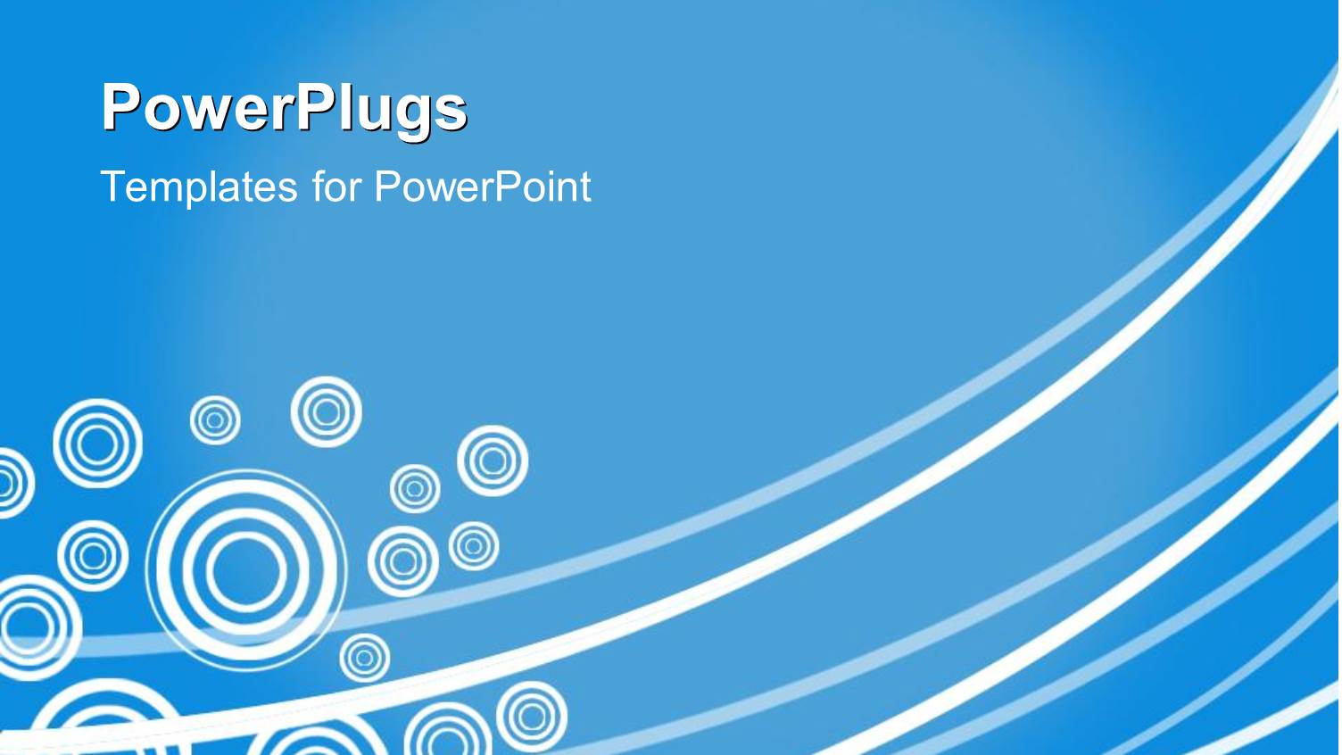 Abstract Concentric White Circles and Curvy Lines on Blue Surface