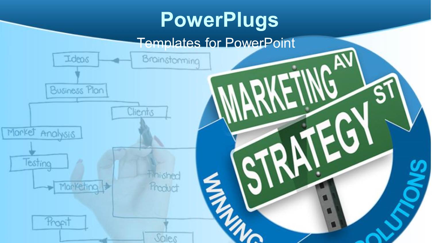 Abstract Depiction with Arrow Diagrams and Words in Blue Background