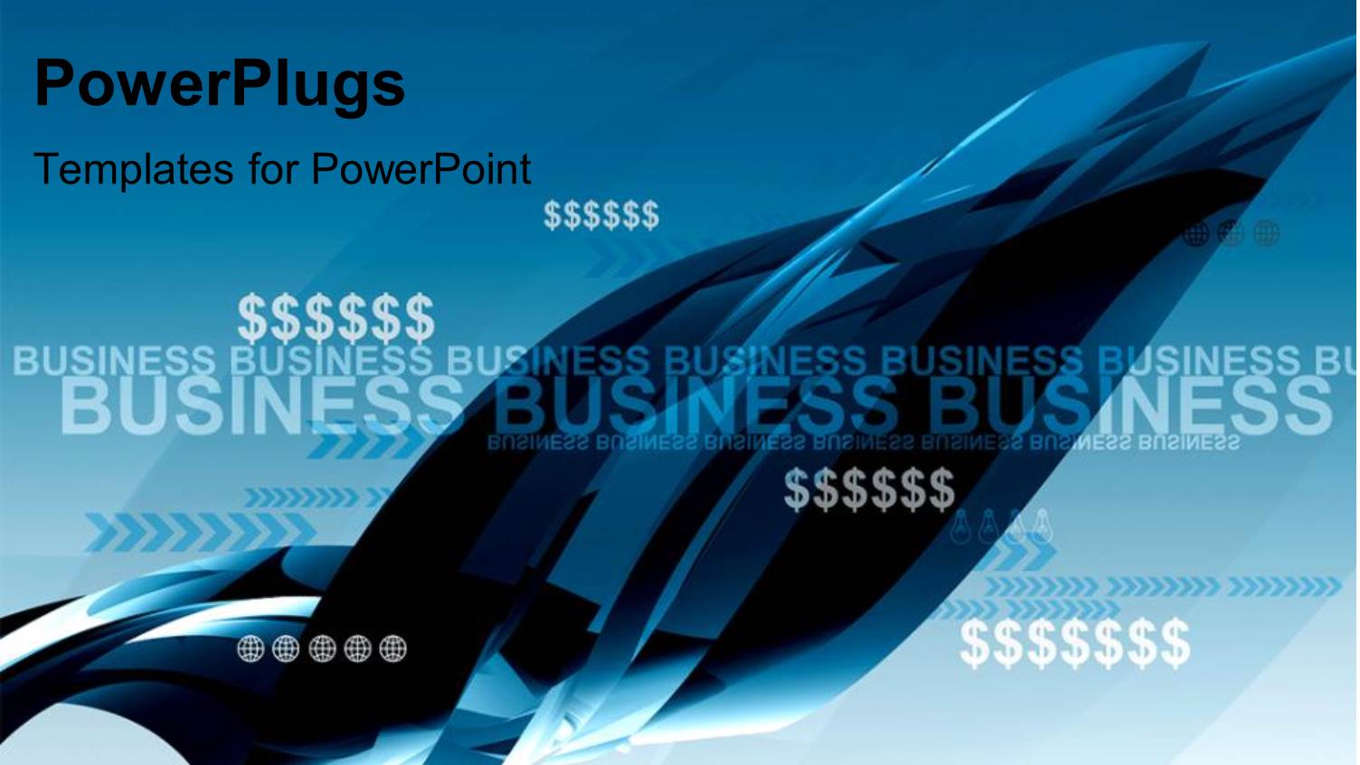 Abstract Depiction of Black Curvy Lines with Business Text