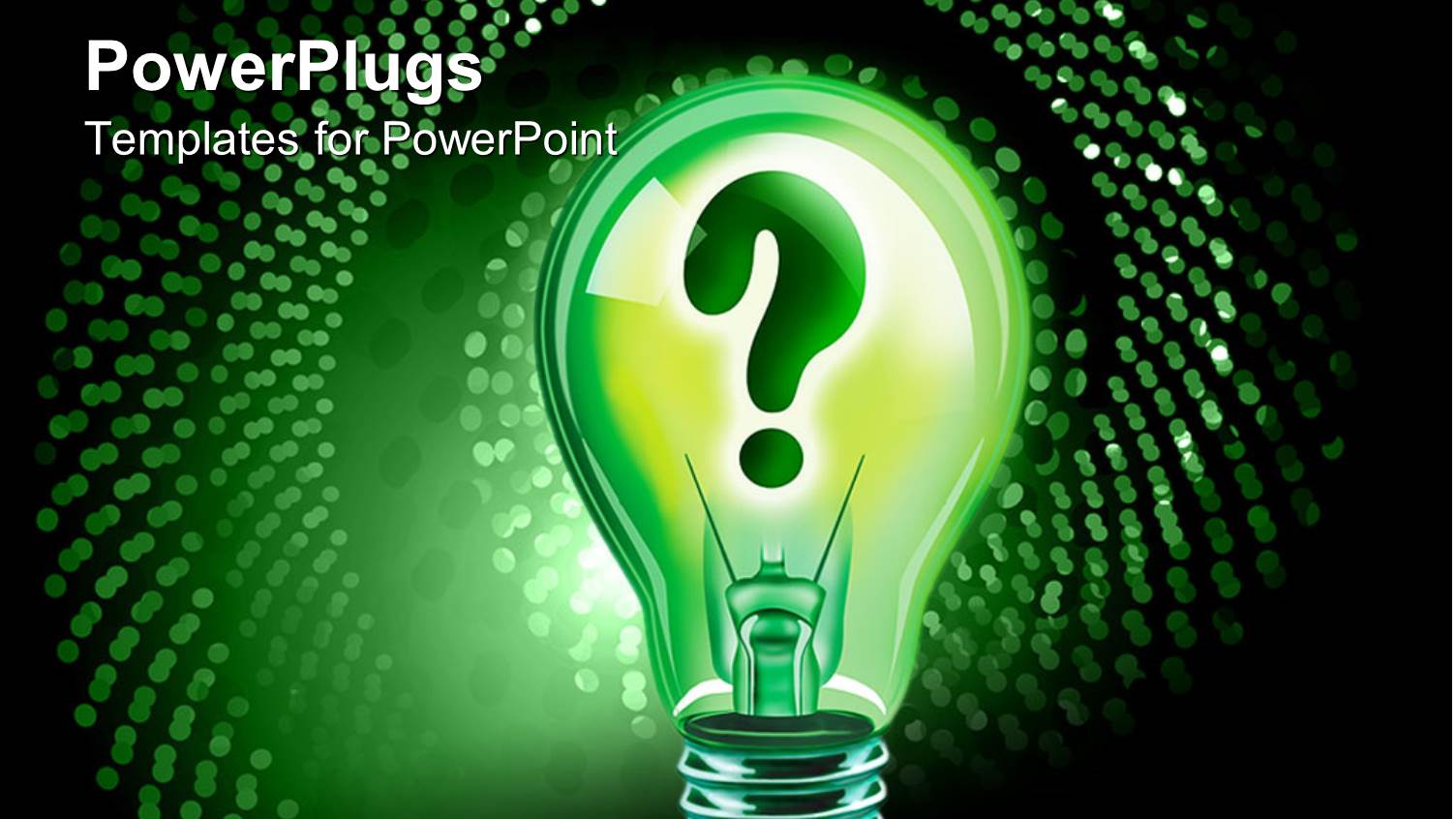 Abstract Depiction of a Bulb with Green Question Mark