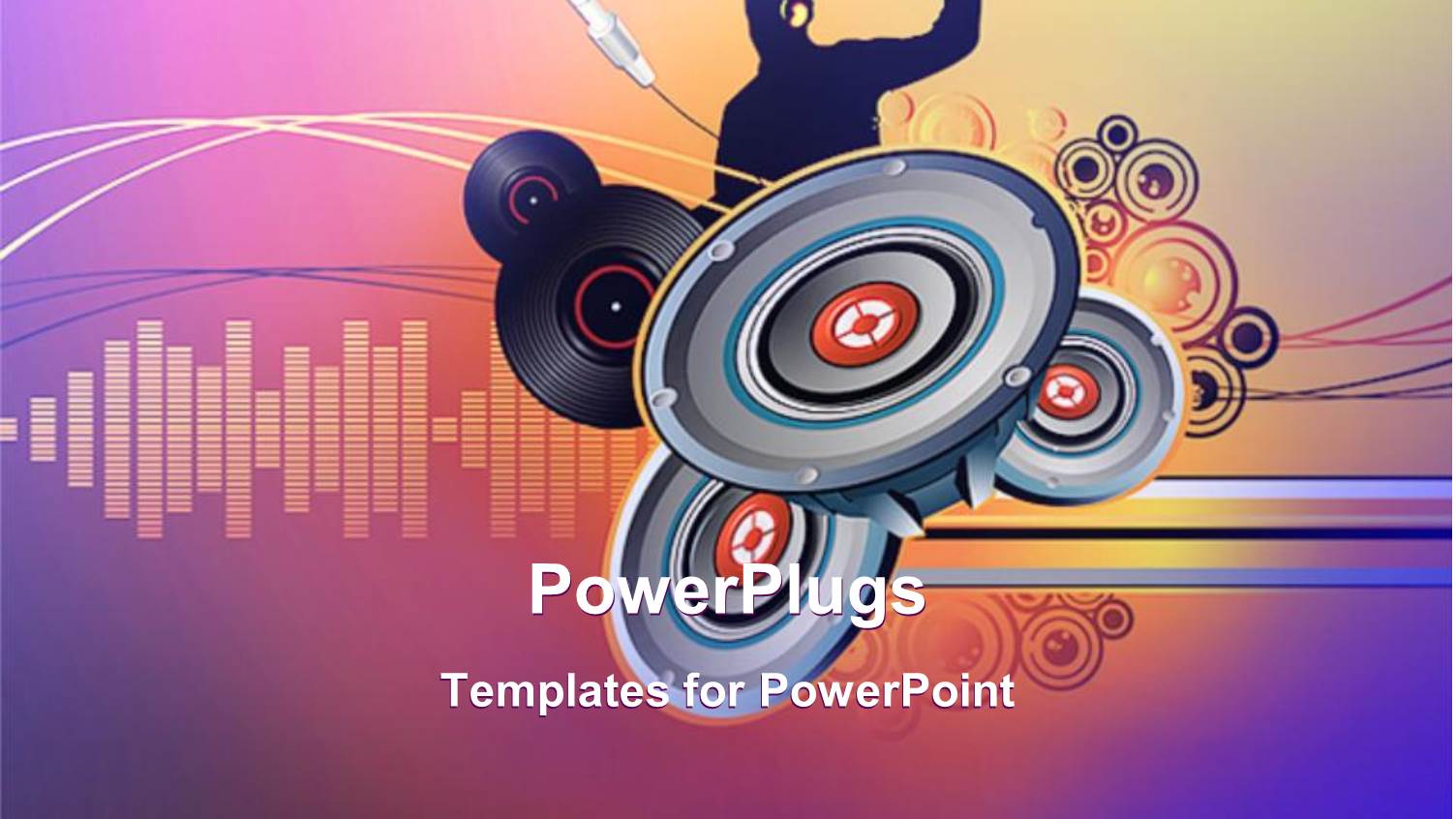 Abstract Depiction of a Dj with Lots of Speakers