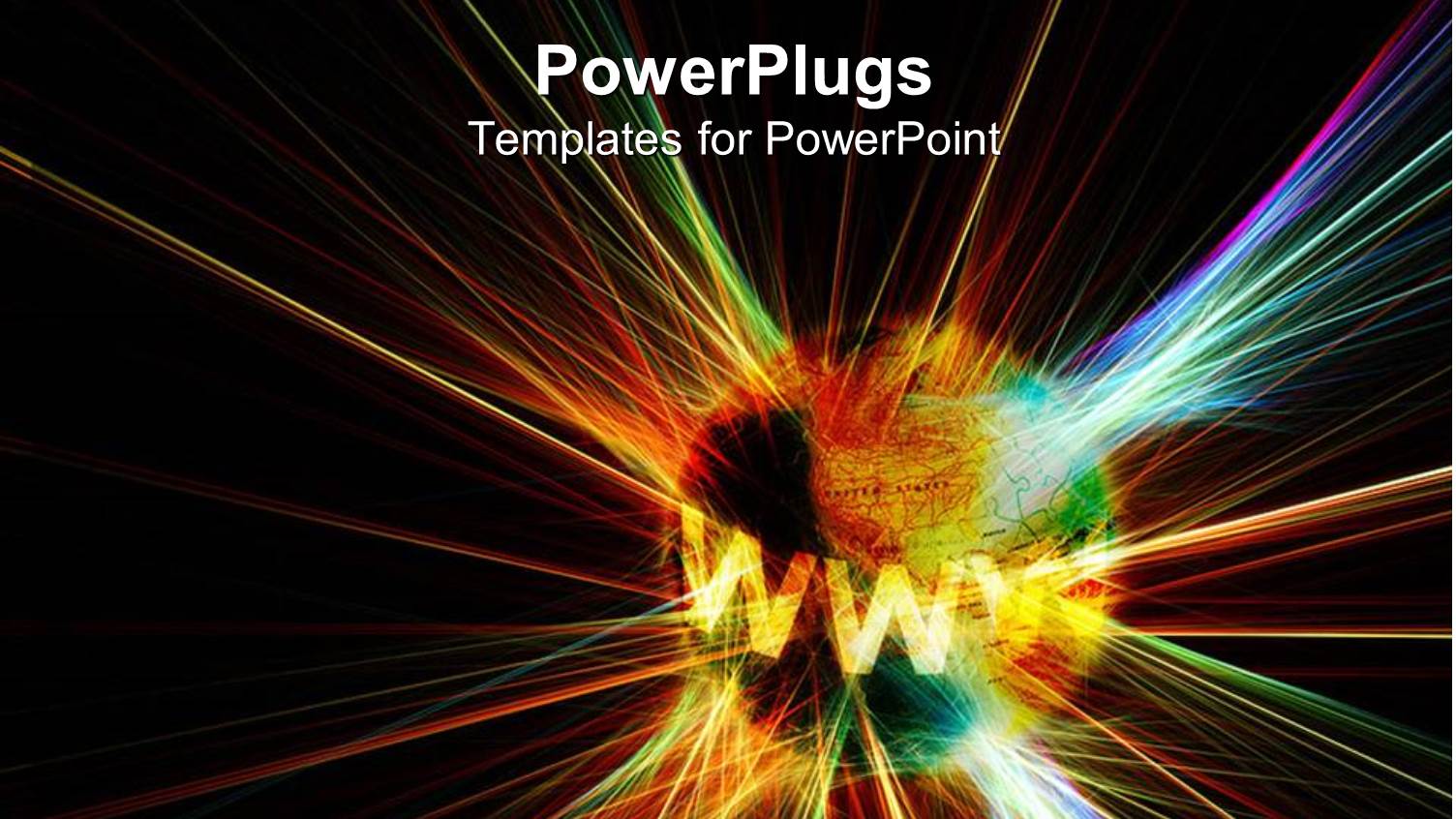 Abstract Depiction of an Earth with Different Colorful Lights