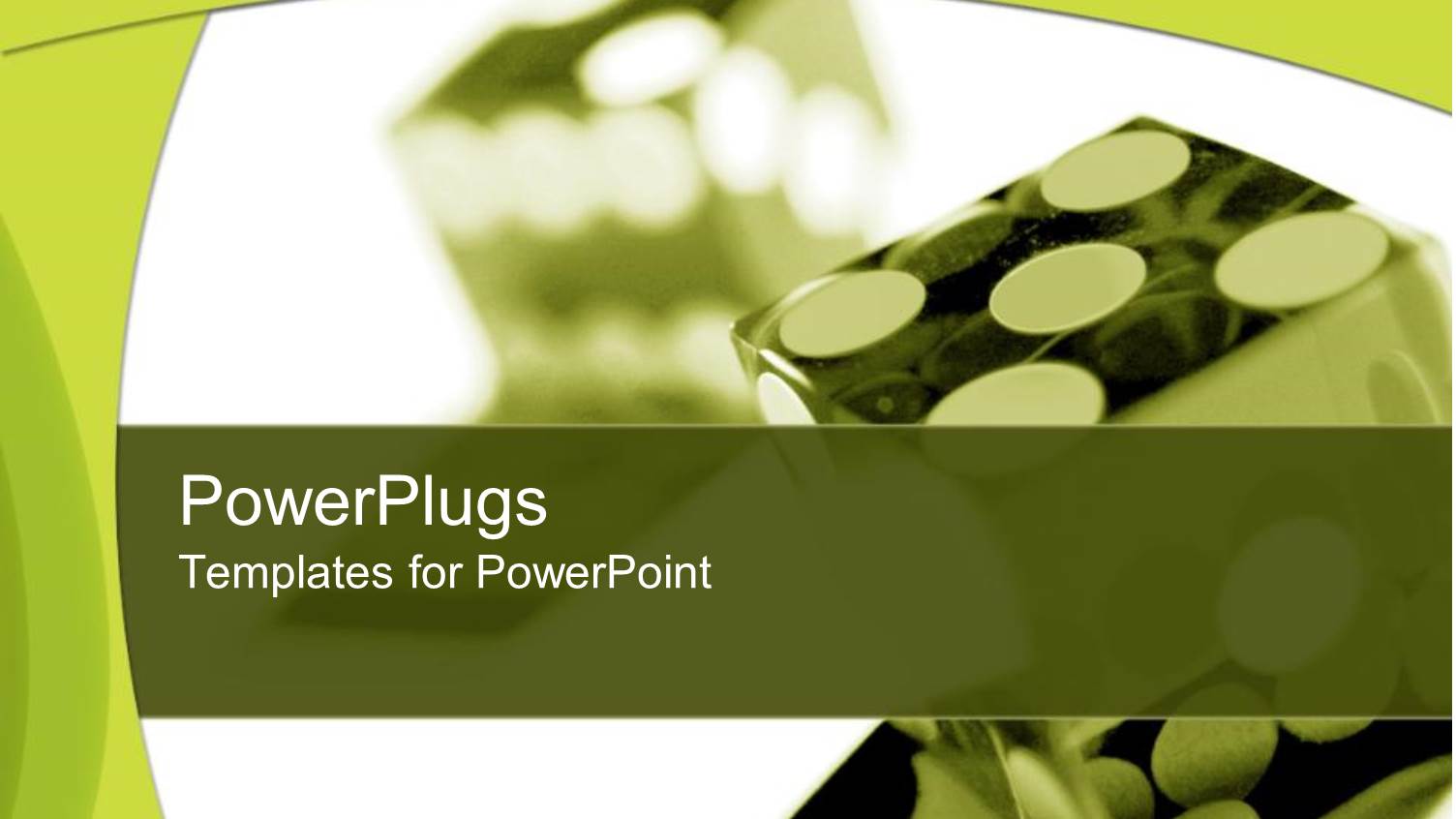 Abstract Depiction of a Green Background with Two Dice