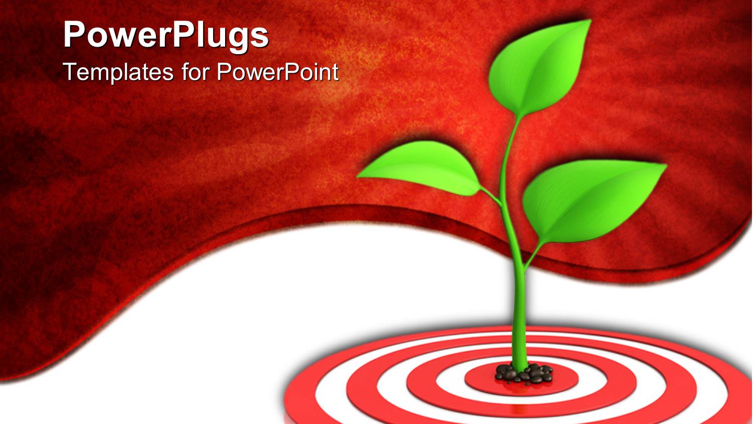 Abstract Depiction of a Green Flower Growing on a Target