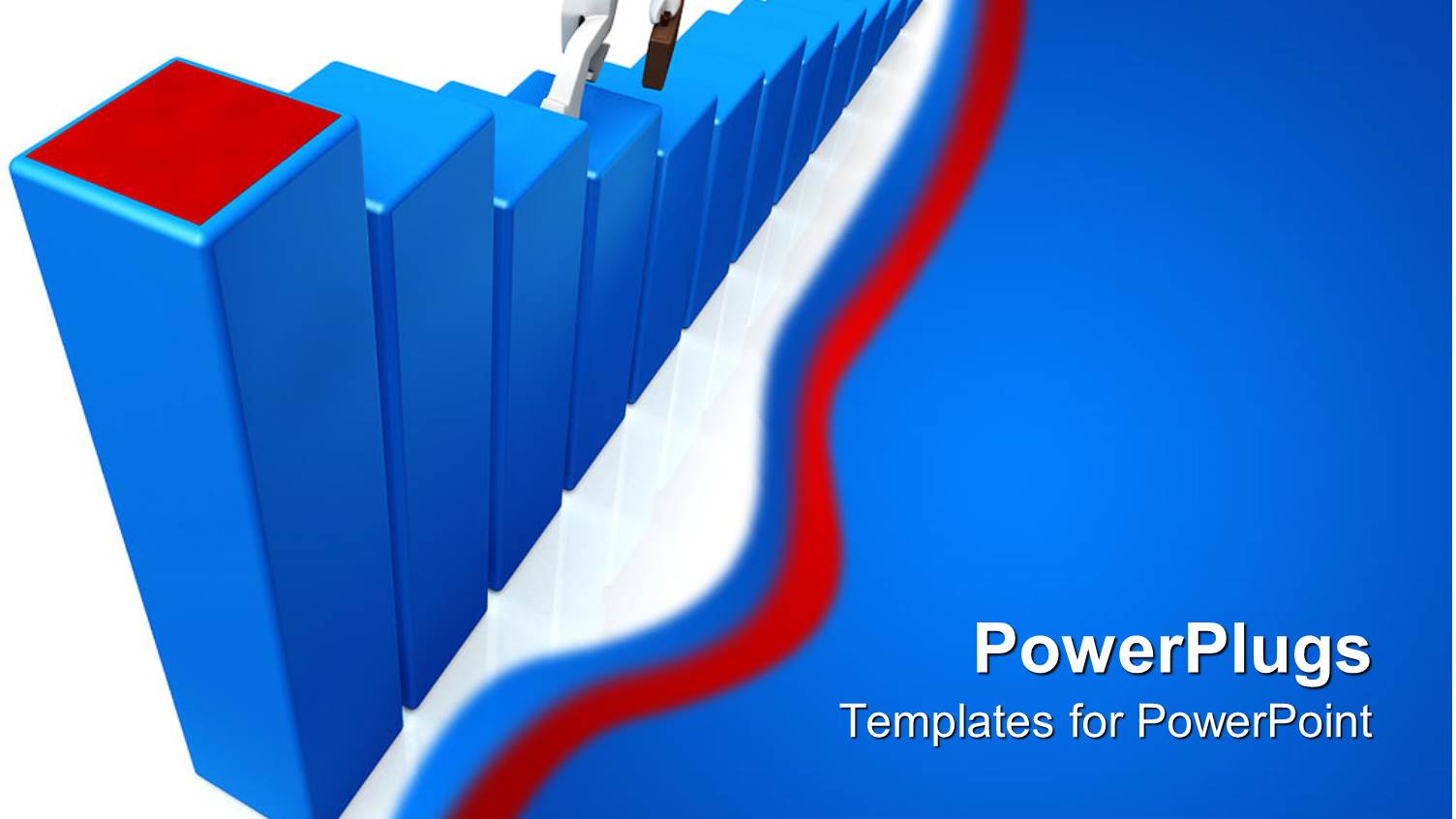 Abstract Depiction of a Human Climbing Blue Bars