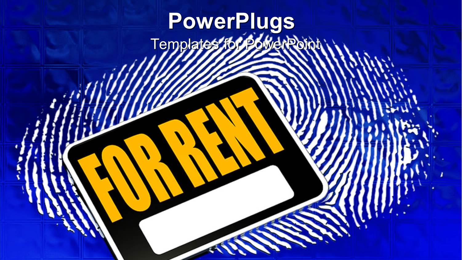 Abstract Depiction of a Human Hand Tomb Print with for Rent Text