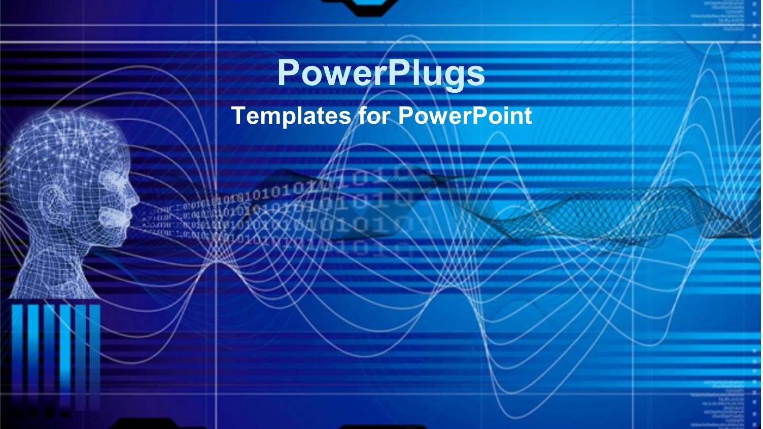 Abstract Depiction of a Human Mesh Head with Binary Codes