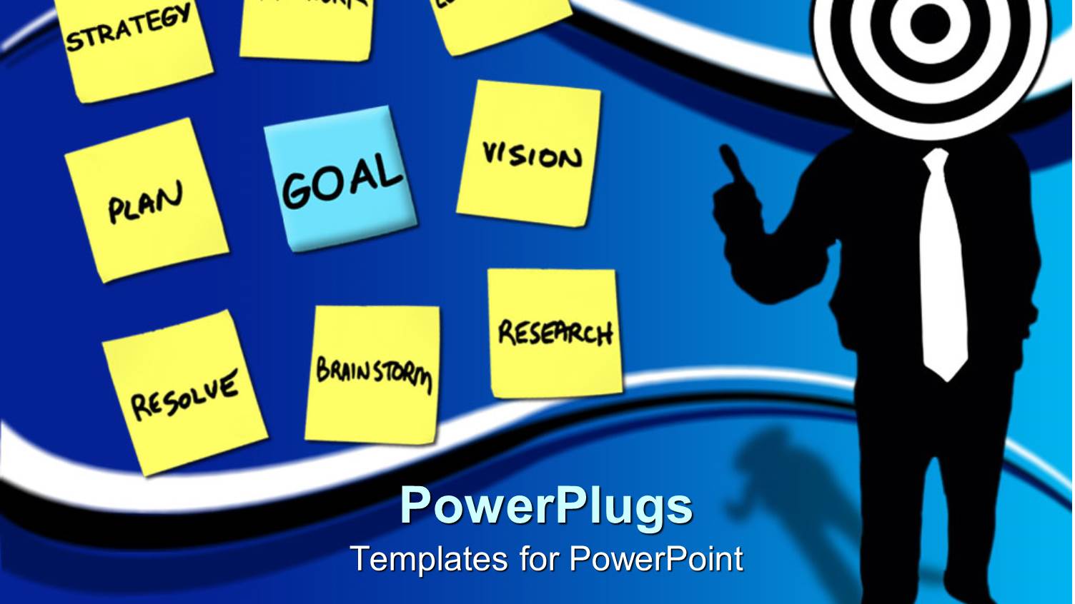 Abstract Depiction of Human with a Target Head and Sticky Notes