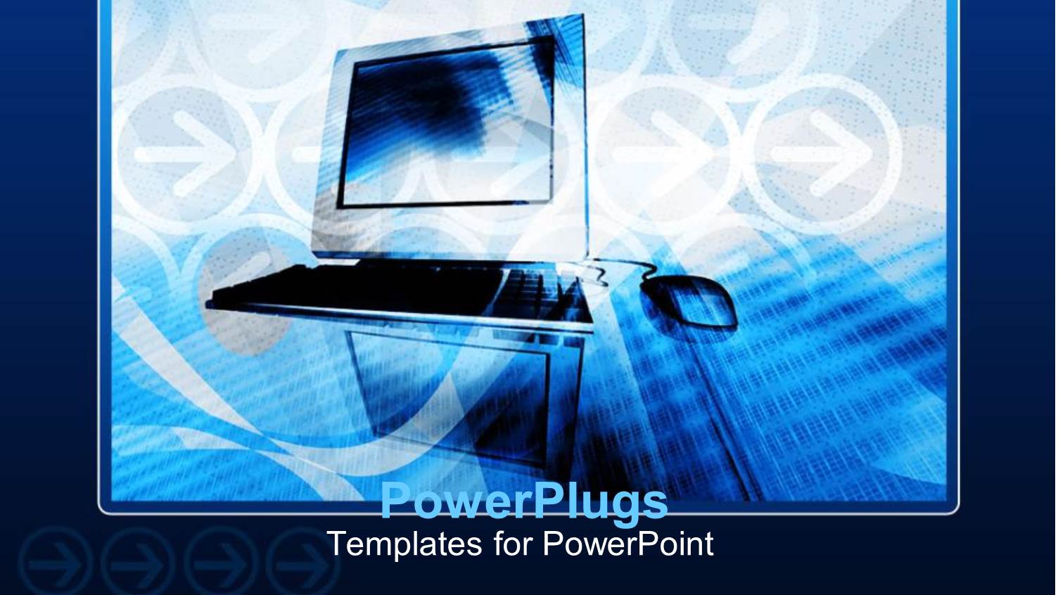 Abstract Depiction of a Laptop on a White and Blue Background