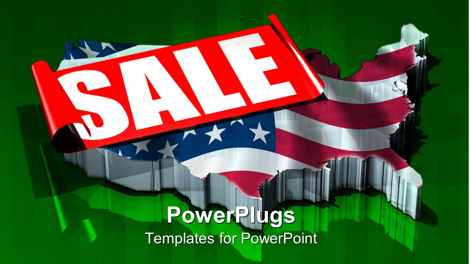 Abstract Depiction of a large Sale Text with the USA Flag