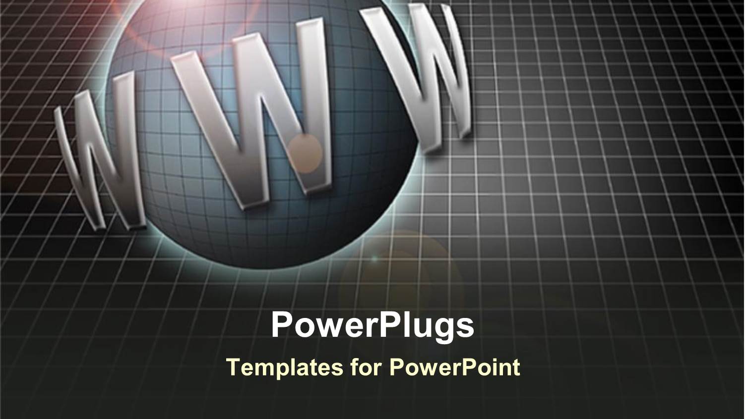 Abstract Depiction with large Www Text and a Shinning Globe