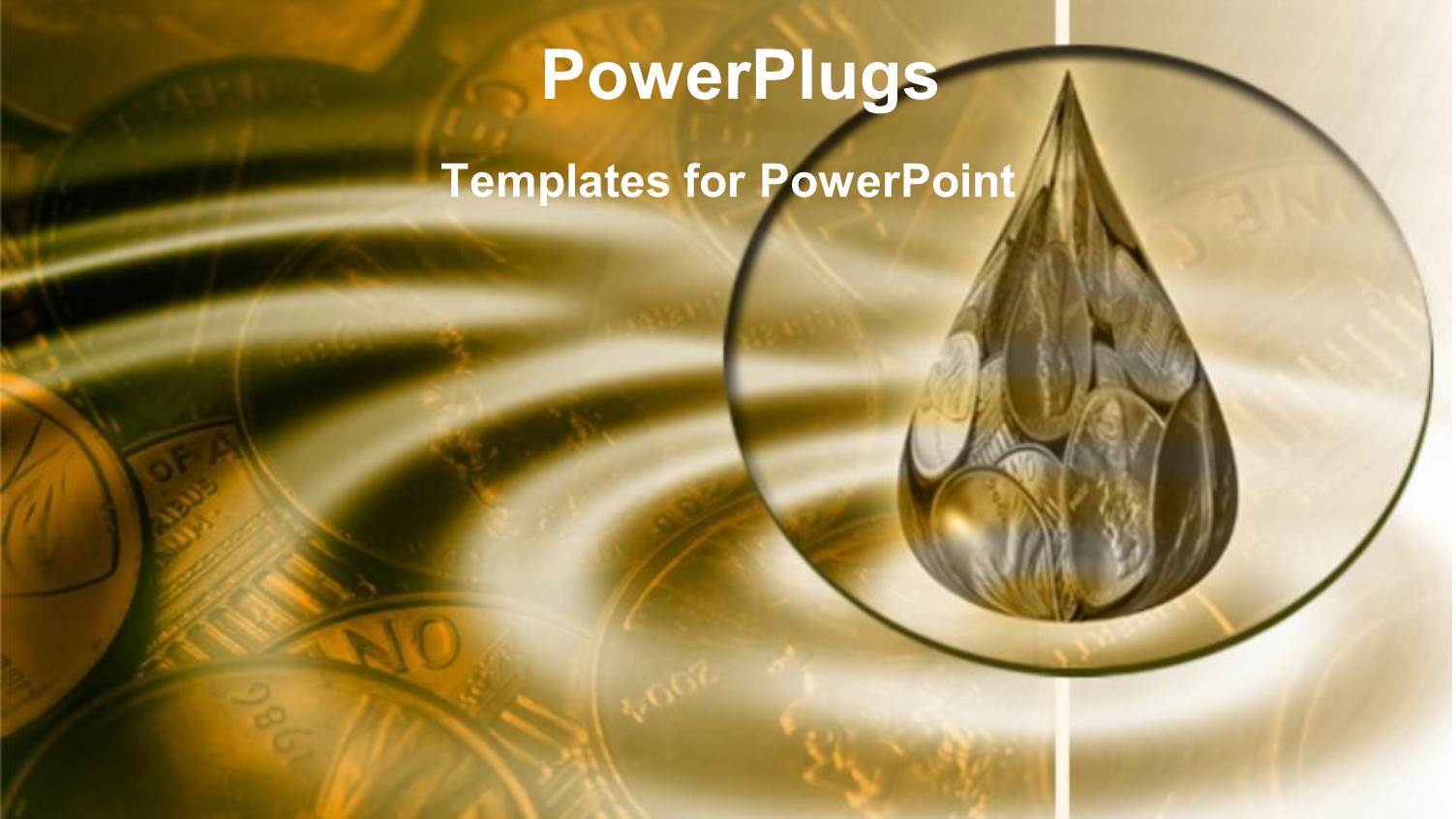 Abstract Depiction of Lots of Coins in Water Droplet Form