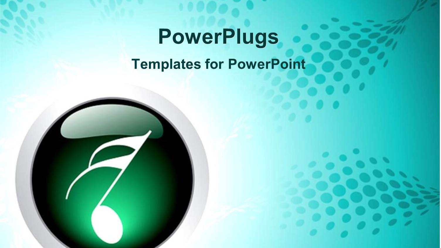 Abstract Depiction of Musical Notes and a Round Green Symbol