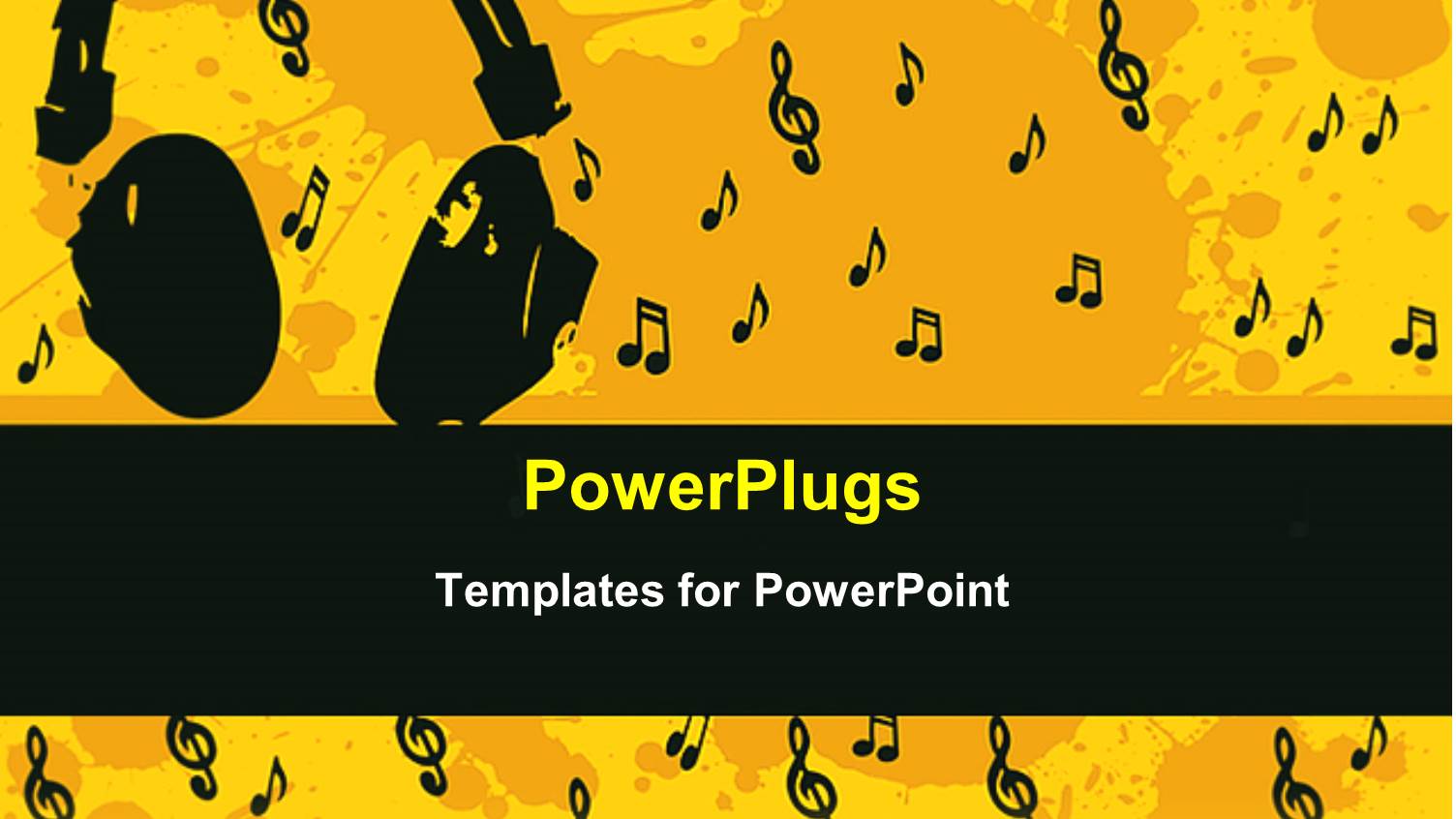 Abstract Depiction of a Plain Yellow Background with a Headset